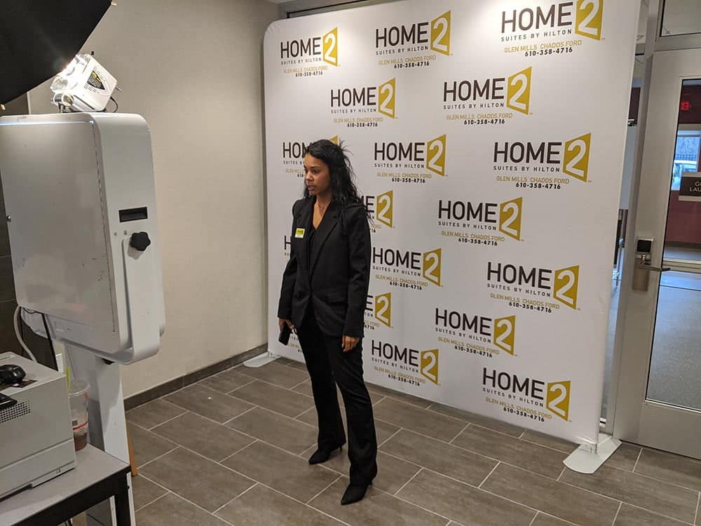 Corporate photo booth with on-site prints