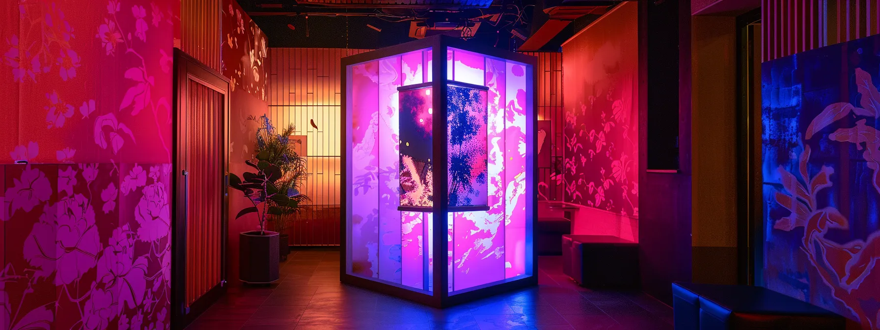 Understanding the Disadvantages of a Photo Booth Experience 3 a dimly lit photo booth with grainy images displayed, highlighting a stark contrast between vibrant, joyful moments and the lack of clarity in the captured memories, inviting curiosity about the limitations of standard setups.
