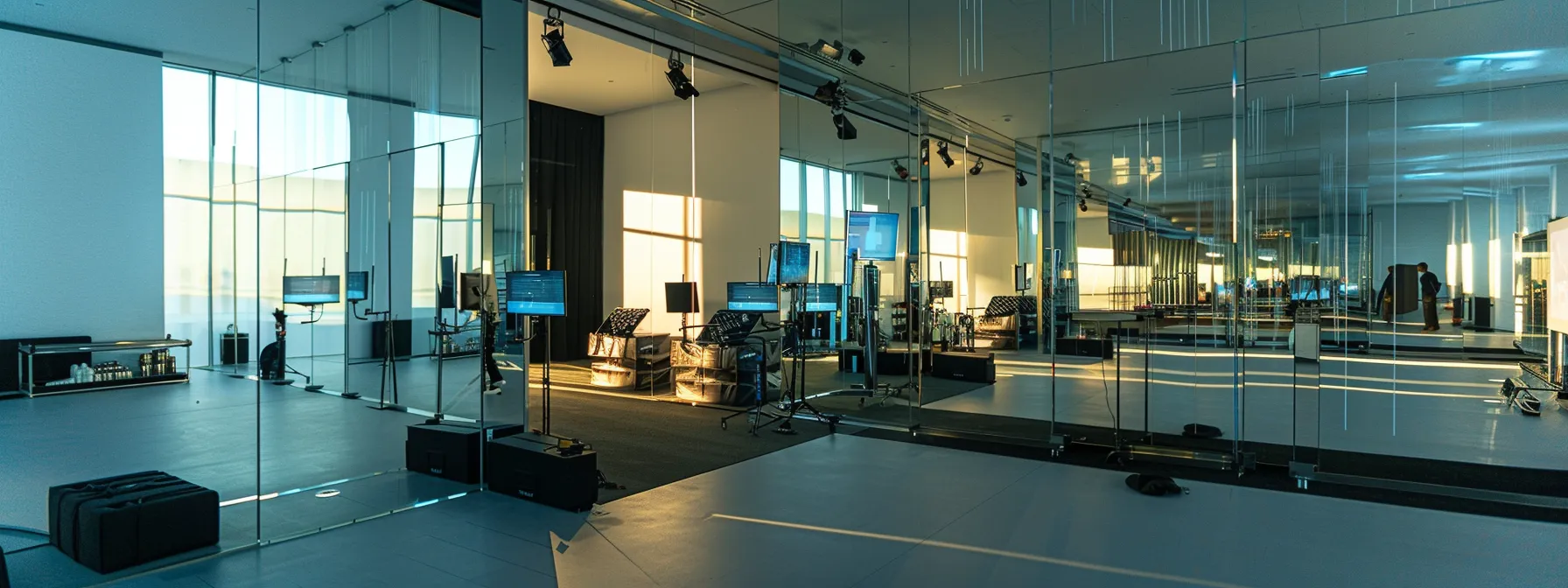 Where to Find Reliable Mirror Rental Options 8 a sleek, modern event preparation room showcases pristine rental mirrors being carefully cleaned and wrapped, with staff members attentively monitoring reflections and ensuring a flawless presentation for the upcoming event.