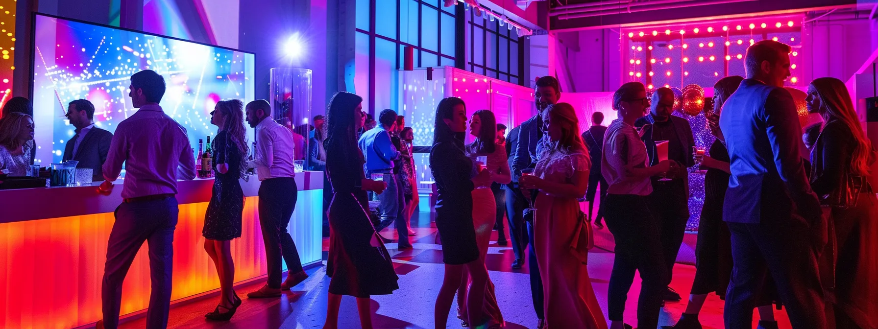Find the Best Magic Mirror Photo Booth Rental Services Today 9 a vibrant and engaging indoor party scene showcases a modern photo booth with a sleek design, bustling guests laughing and posing, and bright, colorful decorations that reflect the festive atmosphere of a nyc celebration.