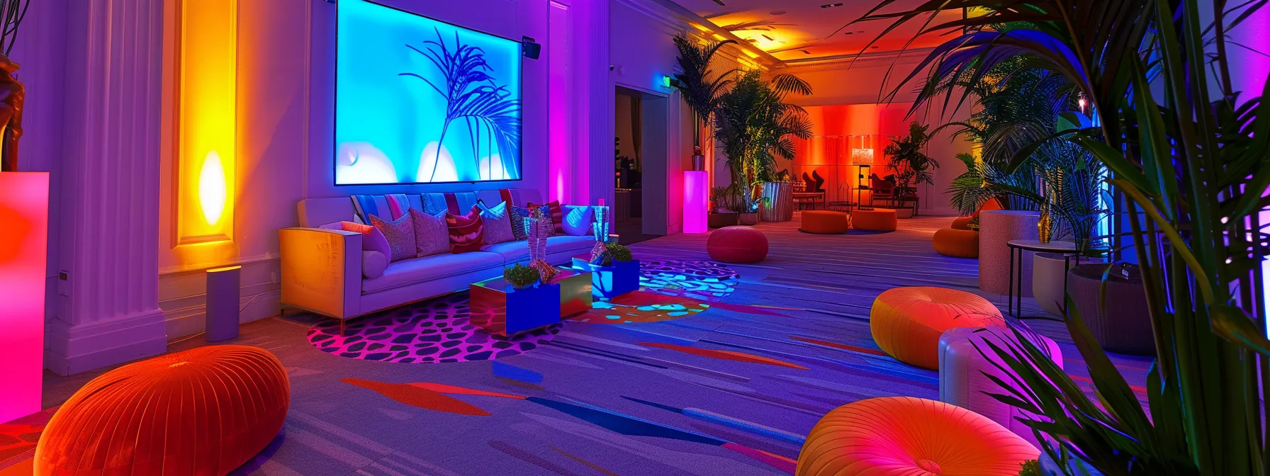 Capture Memorable Moments with a Photo Booth Rental Near Me 3 a vibrant indoor event space features a stylish, modern photo booth adorned with colorful props, capturing guests immersed in laughter and slow-motion fun, showcasing the essence of memorable moments at celebrations.
