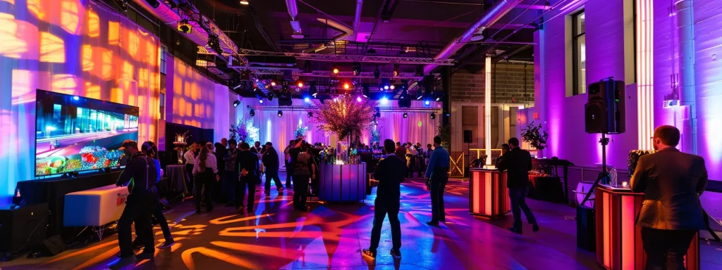 Capture Your Fun Moments with the Best Philly Photo Booth! 2 a vibrant, modern photo booth set up in a stylish philadelphia event space, featuring dynamic lighting and customizable backdrops, surrounded by guests joyfully capturing memories.