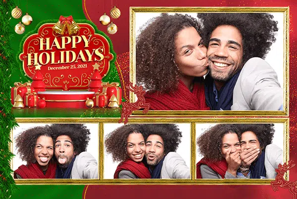 AI holiday portrait printed on site