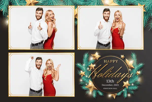 Branded holiday print layout preview