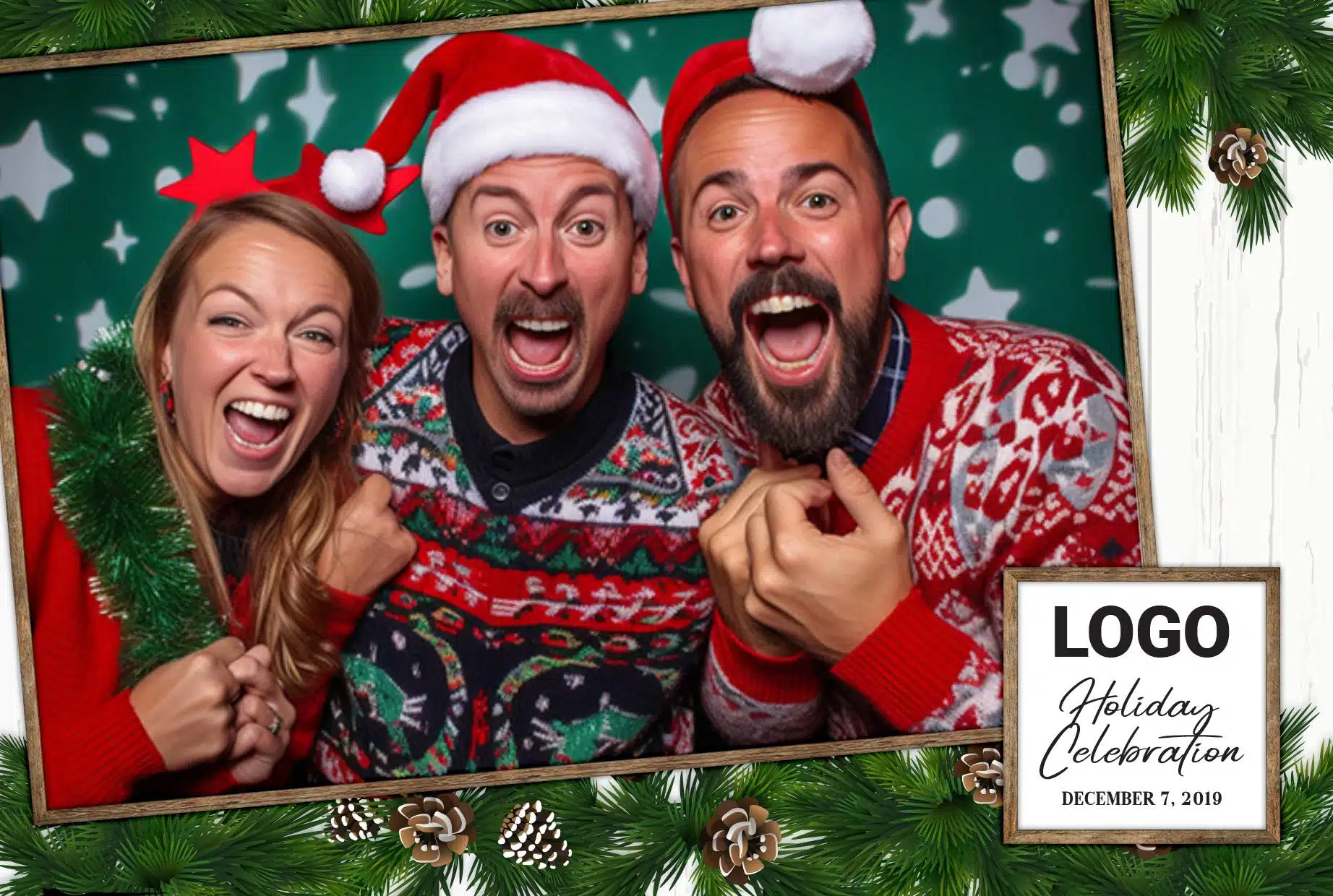 Corporate photo booth output example