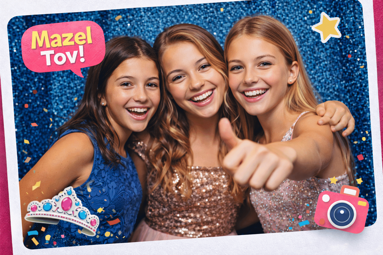 Bar Mitzvah or Bat Mitzvah photo booth celebration