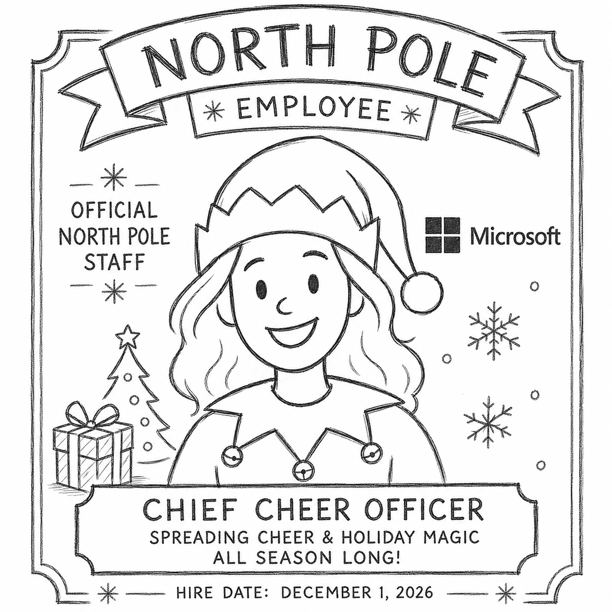 AI Holiday Sketchbot example 1