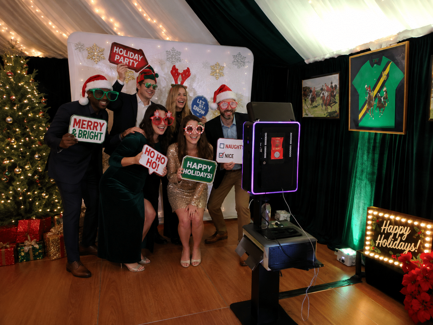 Philly Photo Booths corporate branded backdrop activation